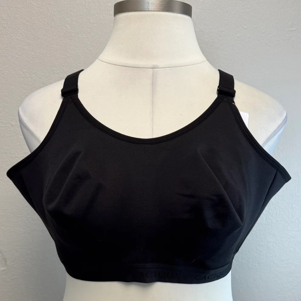 Cacique Black Unlined Full Coverage Bra - New - Size 50D